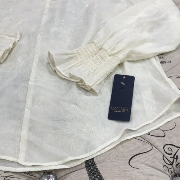 Rachel Rachel Roy Lulu V-Neck Shirred-Cuff Blouse - Picture 6 of 8